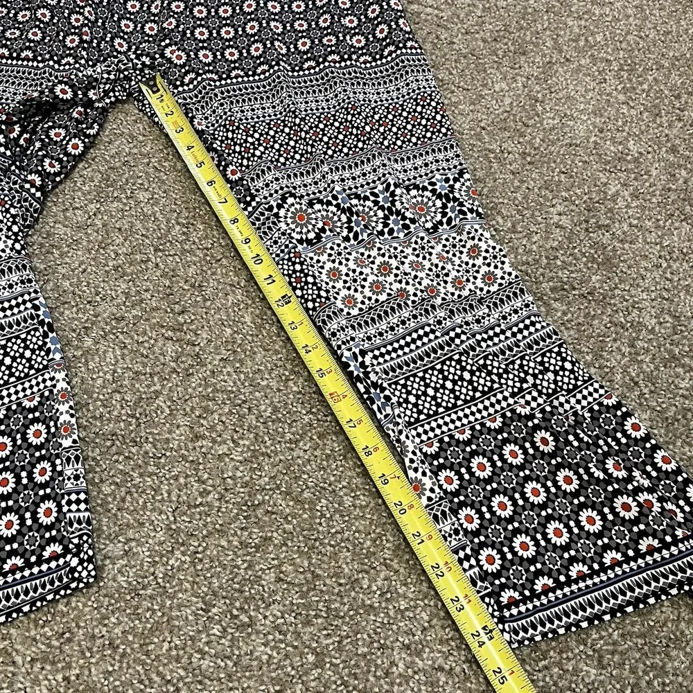 Robert Louis Geometric Floral Wide Leg Cropped Pants Womens 1X Sailor Retro - Picture 6 of 10